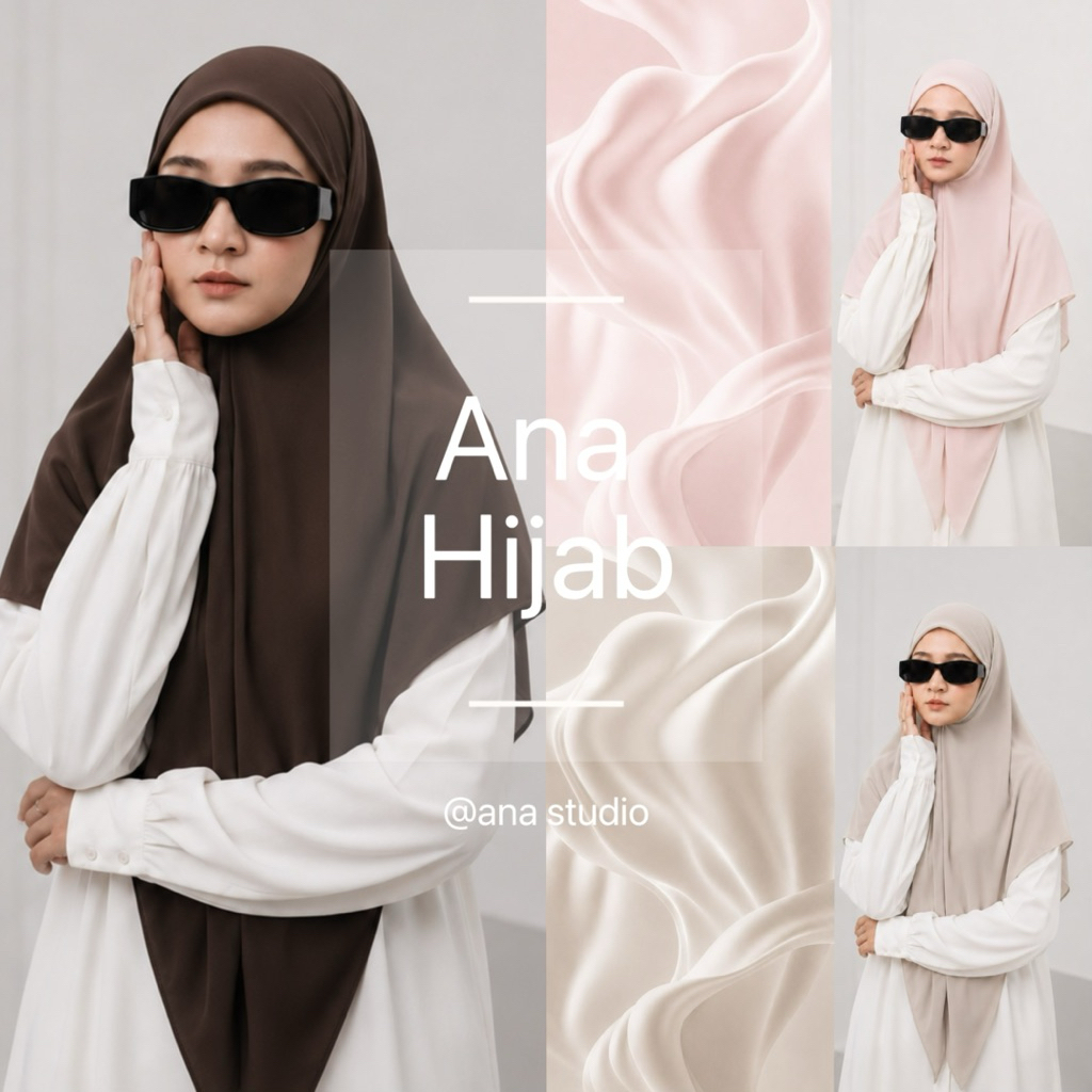 H03  -hijab ana ผ้าคลุมชีฟองผูกหลังหน้าตุรกีขนาด120*120