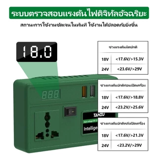 TANZU 150W 21V Power Inverter แบตเตอรี่ลิเธียม AC220V USB พกพา สำหรับเครื่องมือไฟฟ้า ใช้งานกลางแจ้ง