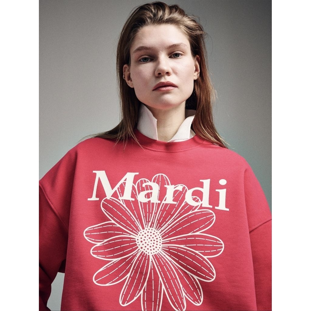 Mardi Mercredi Sweatshirt  Flowermardi Red IvoryMardi Mercredi
