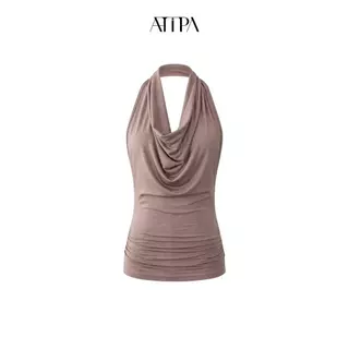 Atipa - Sorelle Halter Top เสื้อคล้องคอ คอถ่วง เว้าหลัง ผ้าเรยอน เนื้อนุ่ม ใส่สบาย