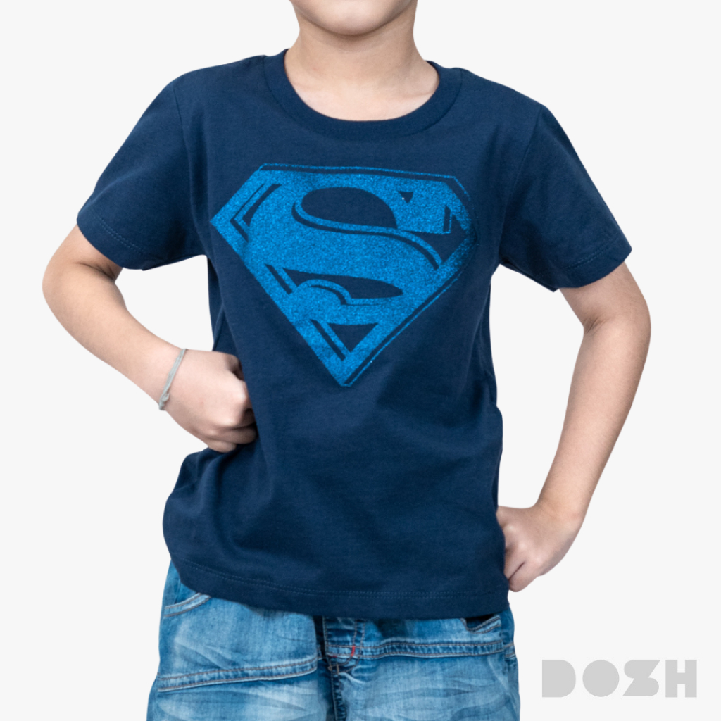 DOSH BOY'S T-SHIRTS SUPERMAN เสื้อยืดคอกลมเด็กชาย DSBT5131-NV (4-12)
