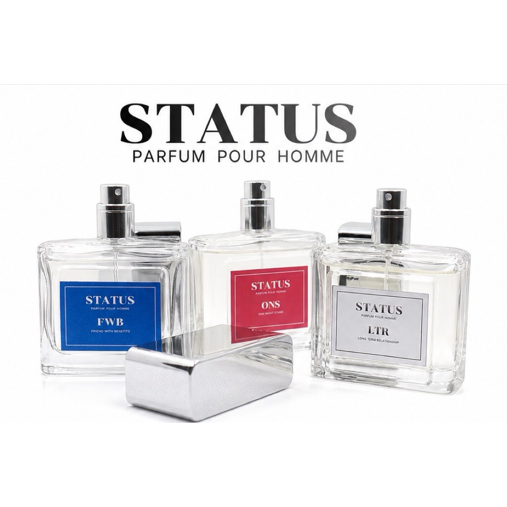 น้ำหอมผู้ชาย 100ml หอมติดทน 8-12 ชั่วโมง กลิ่นสะอาด ฉีดได้ทุกวัน STATUS PERFUME