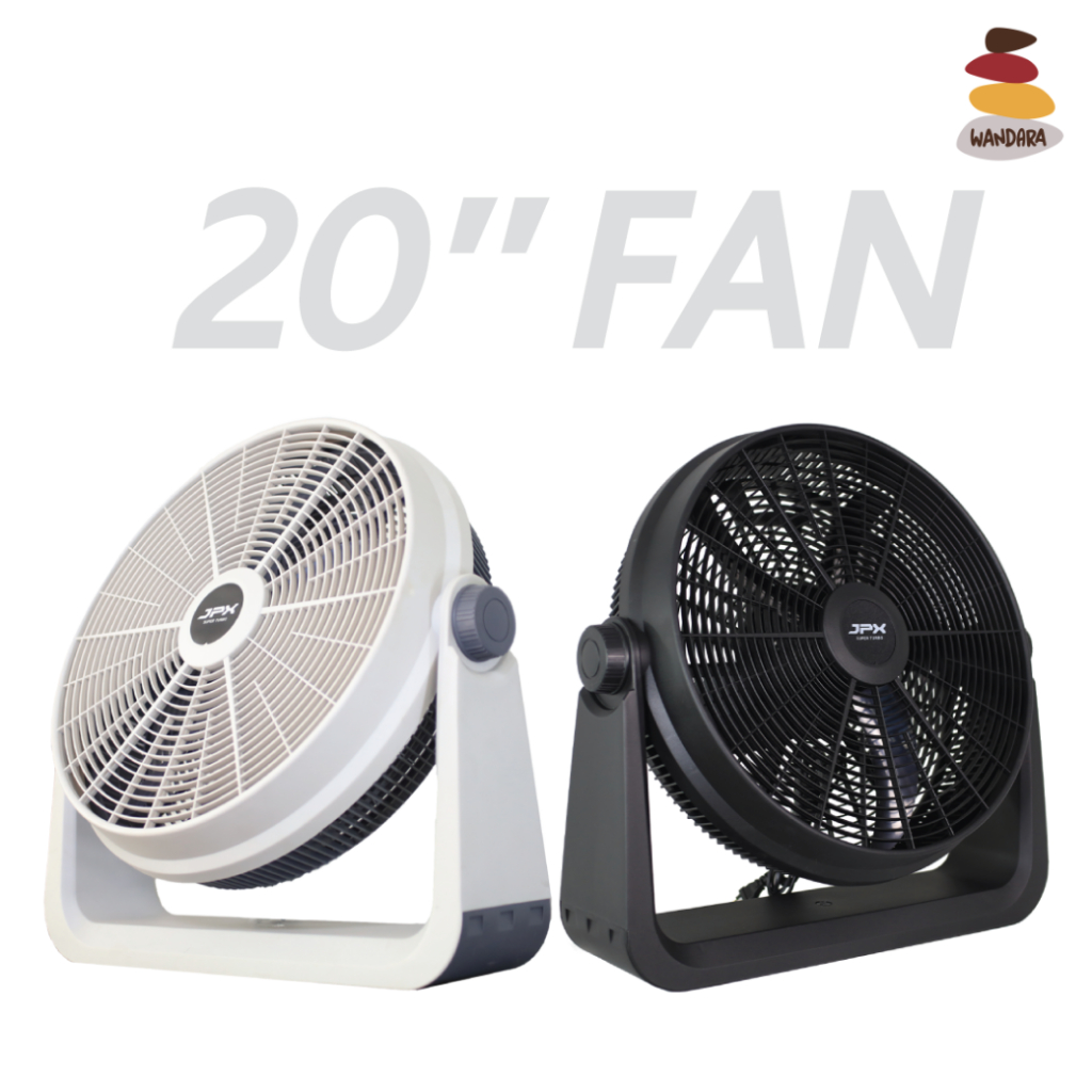 พัดลม JPX 20นิ้ว สีดำและสีขาว