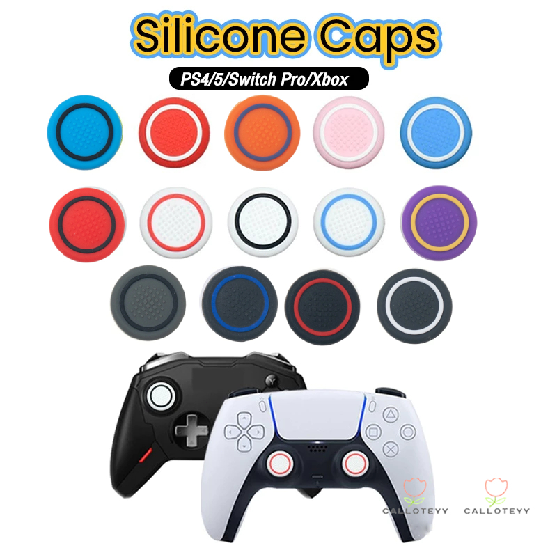 COD ซิลิโคนอนาล็อก แบบสีรอบวง ฝาครอบจอยสติ๊กซิลิโคนอเนกประสงค์สำหรับ PS5/XBX/PS4 ซิลิโคนอนา Silicone Analog Controller