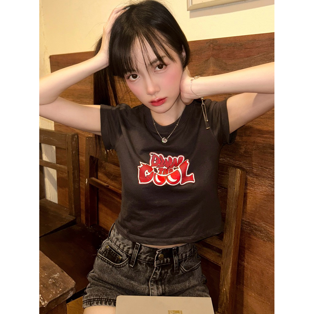 Baby tee Own the cool collection (ผ้าคอลลาเจน)
