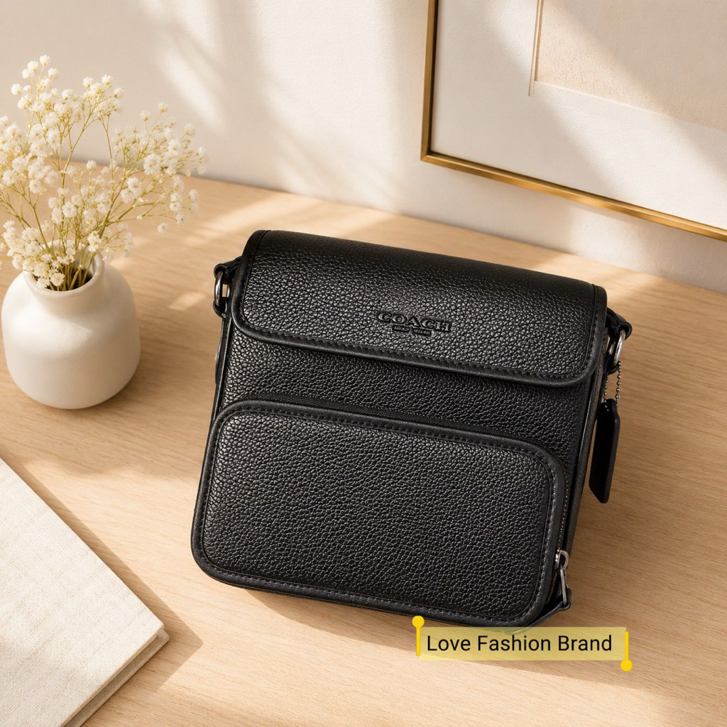 👑ผ่อน0%แท้100%👑 สะพายชาย Sullivan Flap Crossbody Bag  Style No. CY800