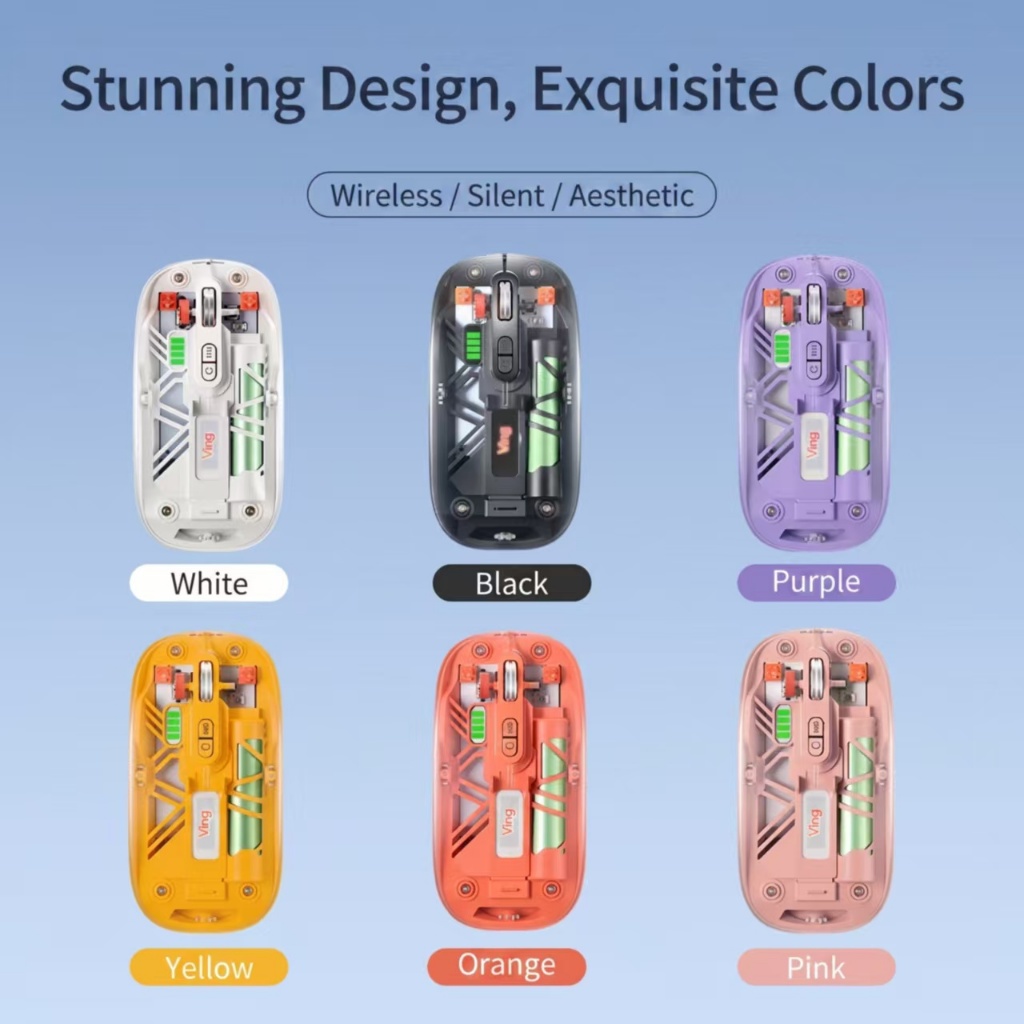 Wireless Mouse เมาส์  2.4G/BT เมาส์ไร้สาย แบบชาร์จแบต เมาส์ไร้เสียง