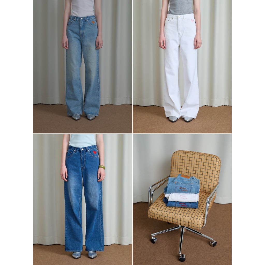 KANNI - SCONE DENIM PANTS กางเกงยีนต์ทรงขากว้าง