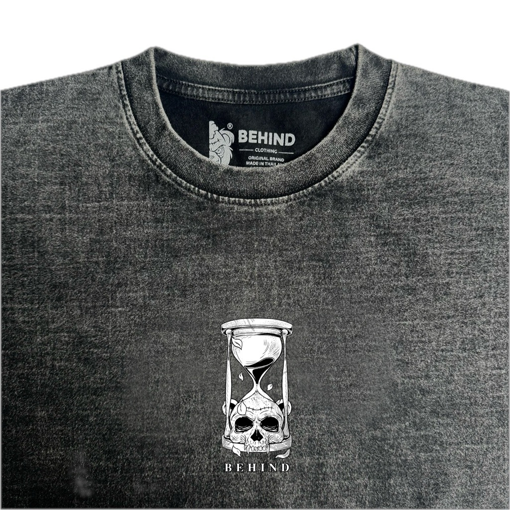 𝗕𝗘𝗛𝗜𝗡𝗗 เสื้อยืด minimal “ SAND CLOCK “ แนวสตรีท Oversize เสื้อยืดชาย หญิง