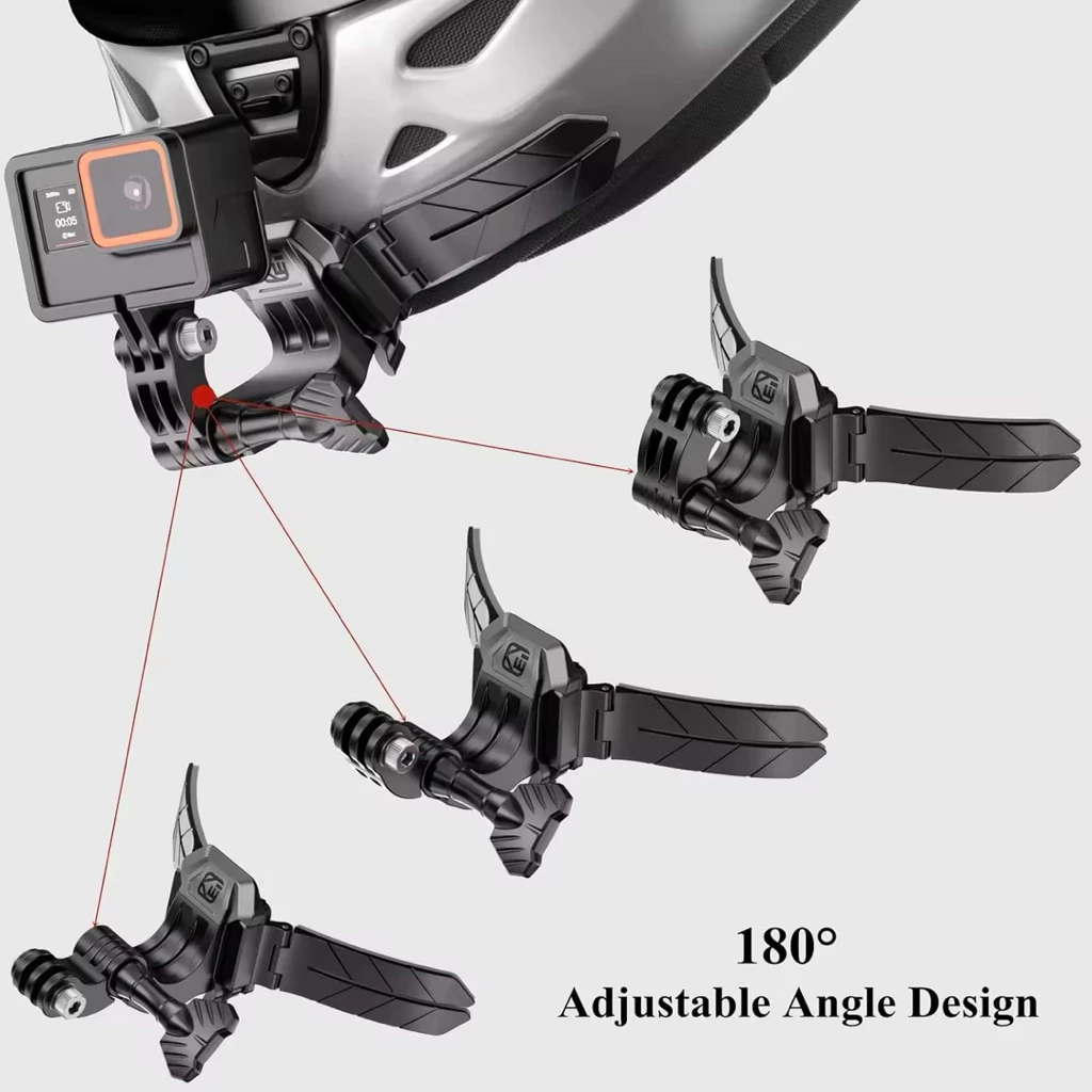 Kewig KWG-X3-GP ที่ยึดกล้องติดคางหมวกกันน็อค แผ่นฐานดัดโค้งได้ ถอดไว Quick Release สำหรับ GoPro / Insta360 / DJI thumbnail 8