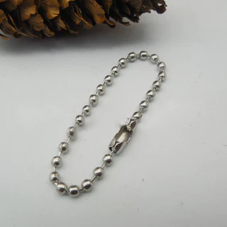 (100เส้น/ถุง)โซ่ไข่ปลา โซ่พวงกุญแจ สีเงิน ยาว8/10/15cm Ball chain ใช้ทำพวงกุญแจ