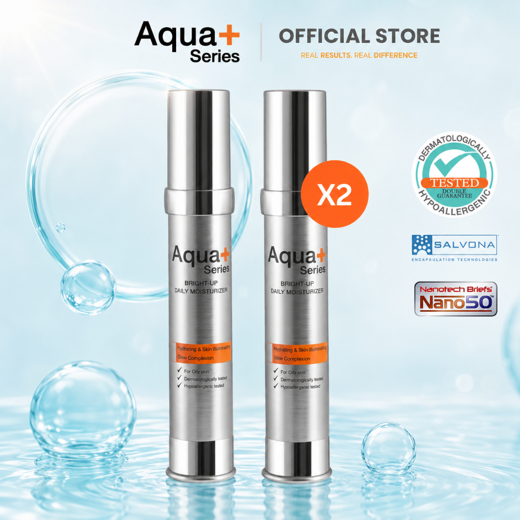 ( 2 ขวด ) Aqua+ Series Bright-Up daily moisturizer 30 ml.