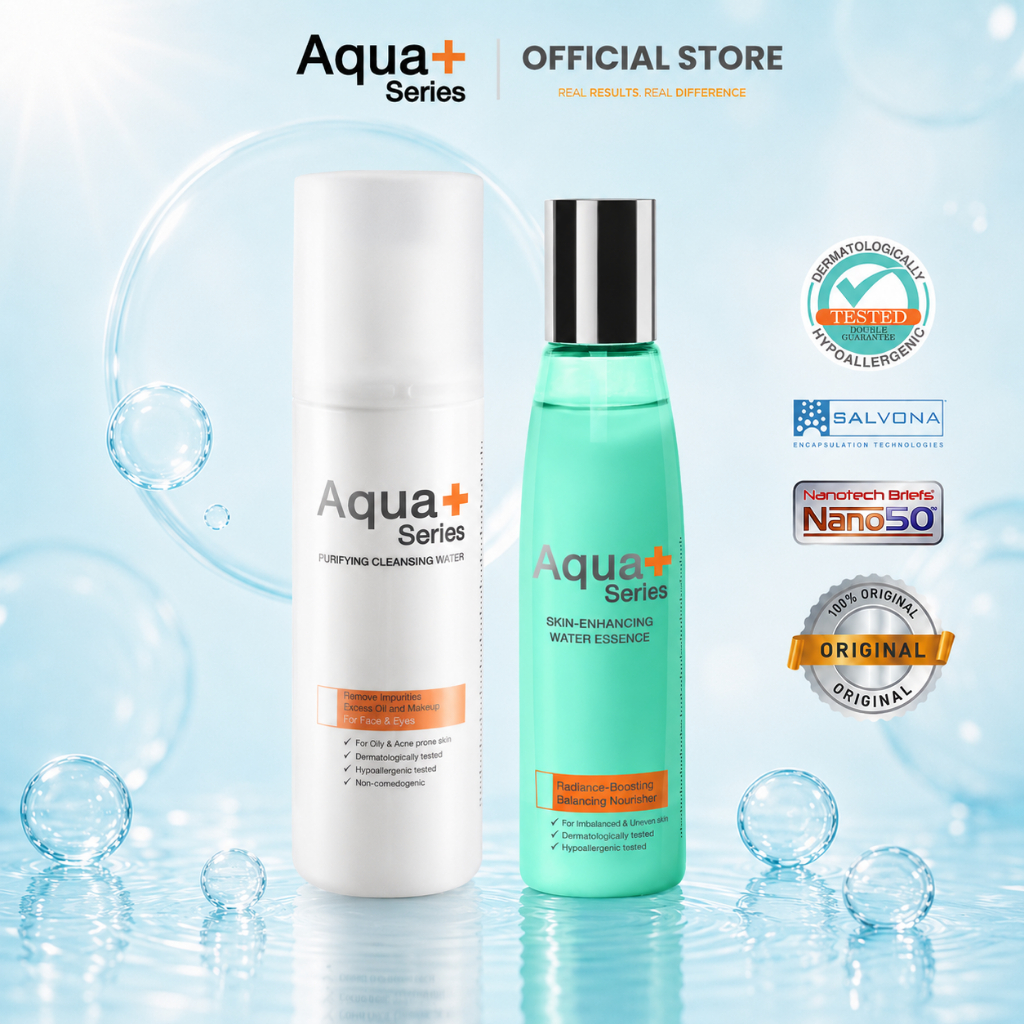 ( ชุดเซ็ต ) Aquaplus Series Cleansing Water 150 ml. & Skin-Enhancing Water Essence 140 ml.