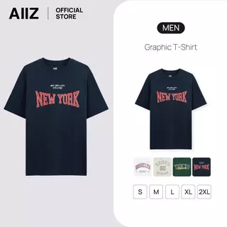 AIIZ (เอ ทู แซด) - AIIZ เสื้อยืดคอกลมผู้ชาย ลายกราฟิก AIIZ Men's Graphic T-Shirt