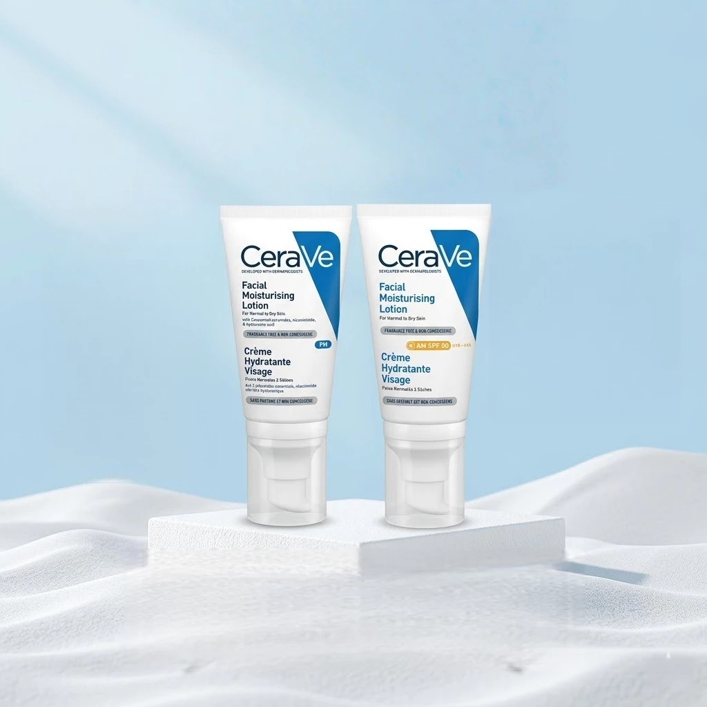 Facial Moisturising Lotion AM SPF50 / PM 52ml เซ็ตบำรุงผิวหน้า ฟื้นฟูเกราะป้องกันผิว ไม่เหนียวเหน