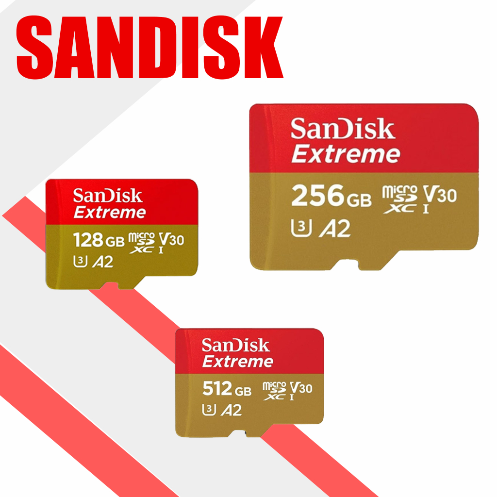 SANDISK Extreme Game Micro SDcard 32/64/128/256GB (190MB) UHS-I V30 U3 A2 Memory card