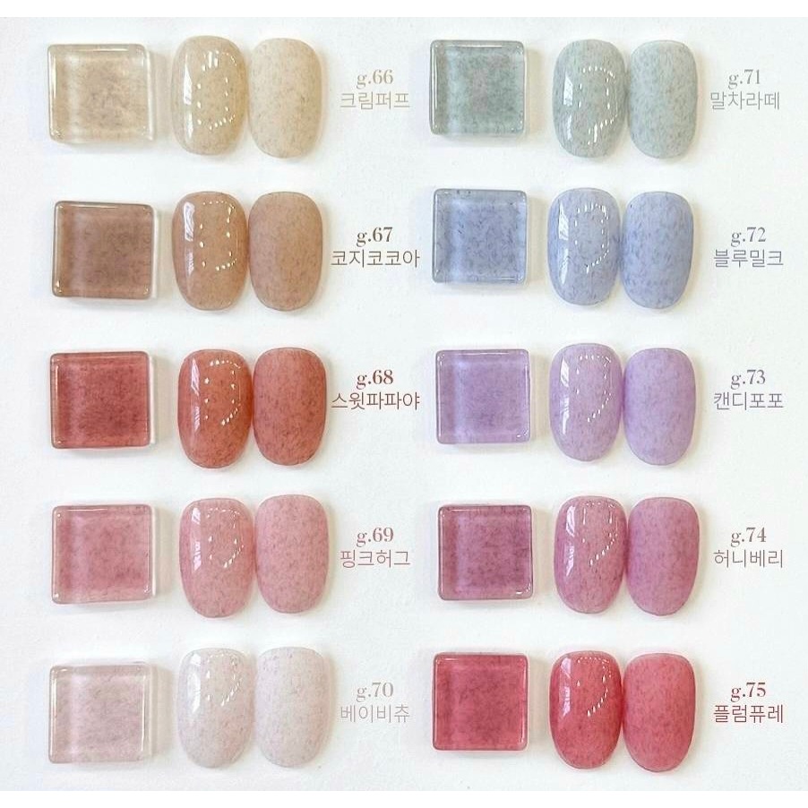 แยกขายสีเจลYogurt Nail Muffler velvet collection 10สีขนนก