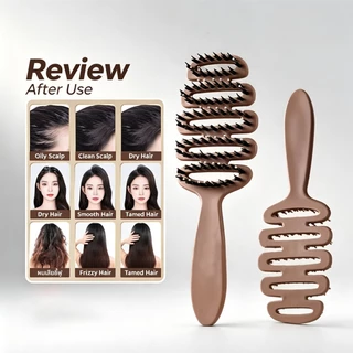 BLIVO หวีลดผมร่วง แก้ผมพันกัน ลดไฟฟ้าสถิตย์ หวียกโคนผม แปรงหวีผม Boar Bristle Hairbrush หวีพับ หวีผม
