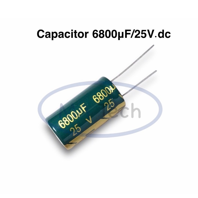 6800uf 25V capacitor 6800uF/25V คาปาซิเตอร์ 6800uF25V ขนาด 16.0x30.0 mm
