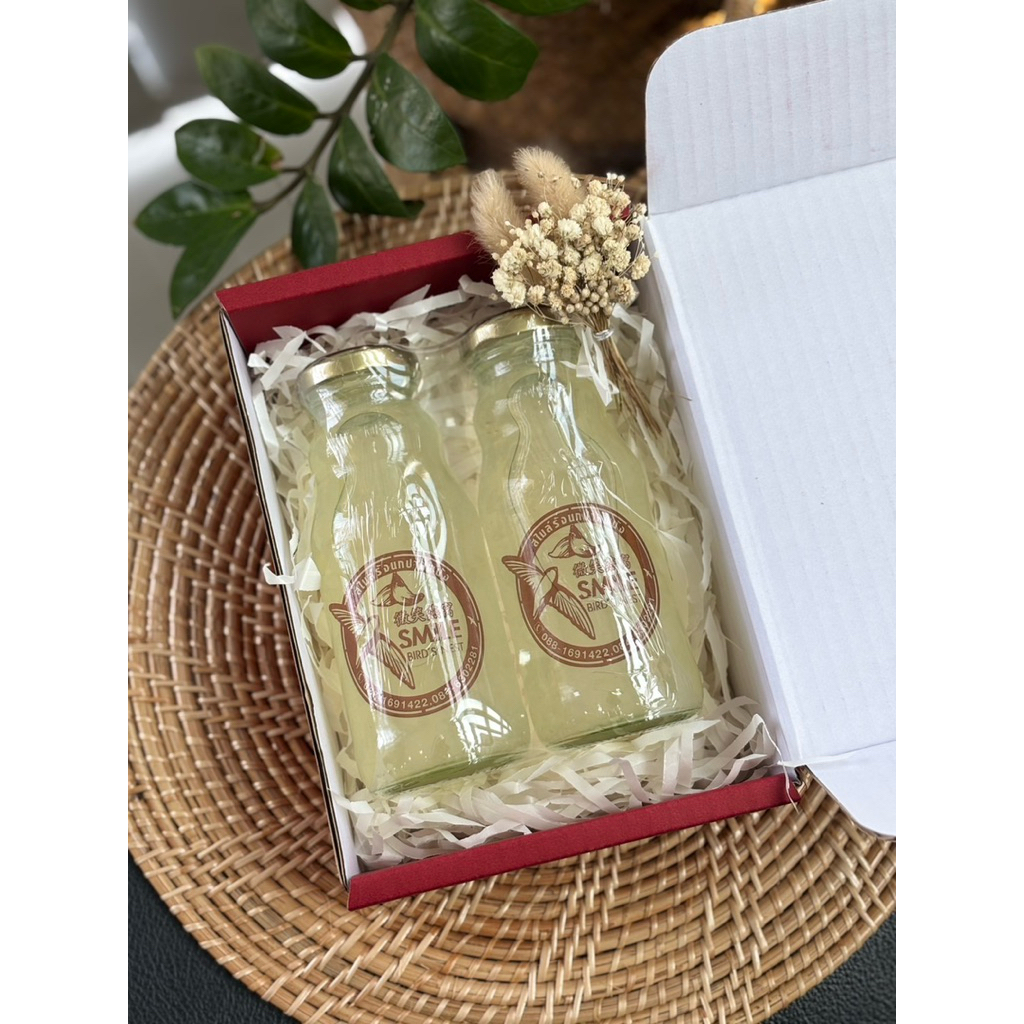 รังนกพร้อมดื่มหวานน้อยผสมคอลลาเจน ขนาด 200ml 2 ขวด พร้อมกล่องสวยหรู