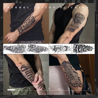 ส่งCODในไทย📦 Magic Tattoo สติกเกอร์รอยสักสมุนไพร กันน้ำ ติดทน สไตล์ยุโรปอเมริกัน เสมือนรอยสักแท้ ติดทนนาน15 วัน