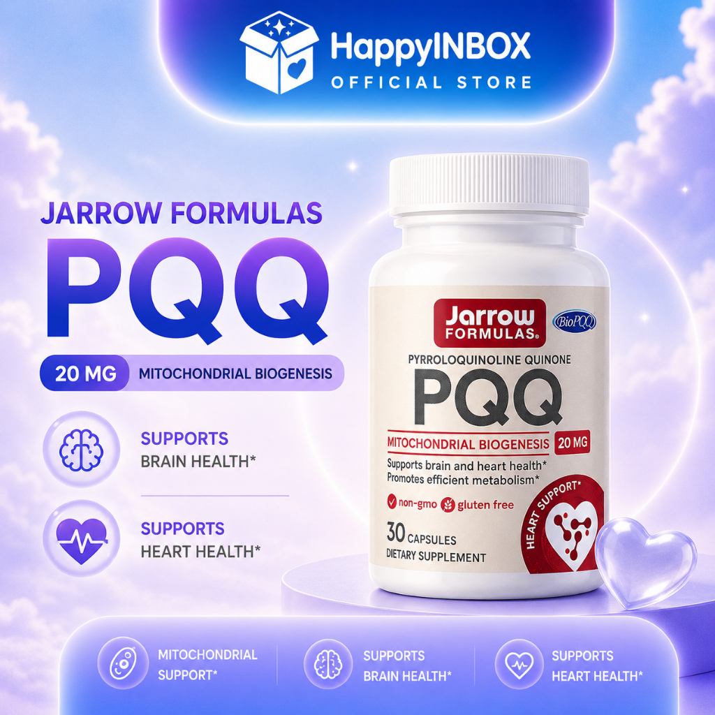 🧠 Jarrow Formulas PQQ 20 mg เสริมพลังสมอง หัวใจ และพลังงานระดับเซลล์