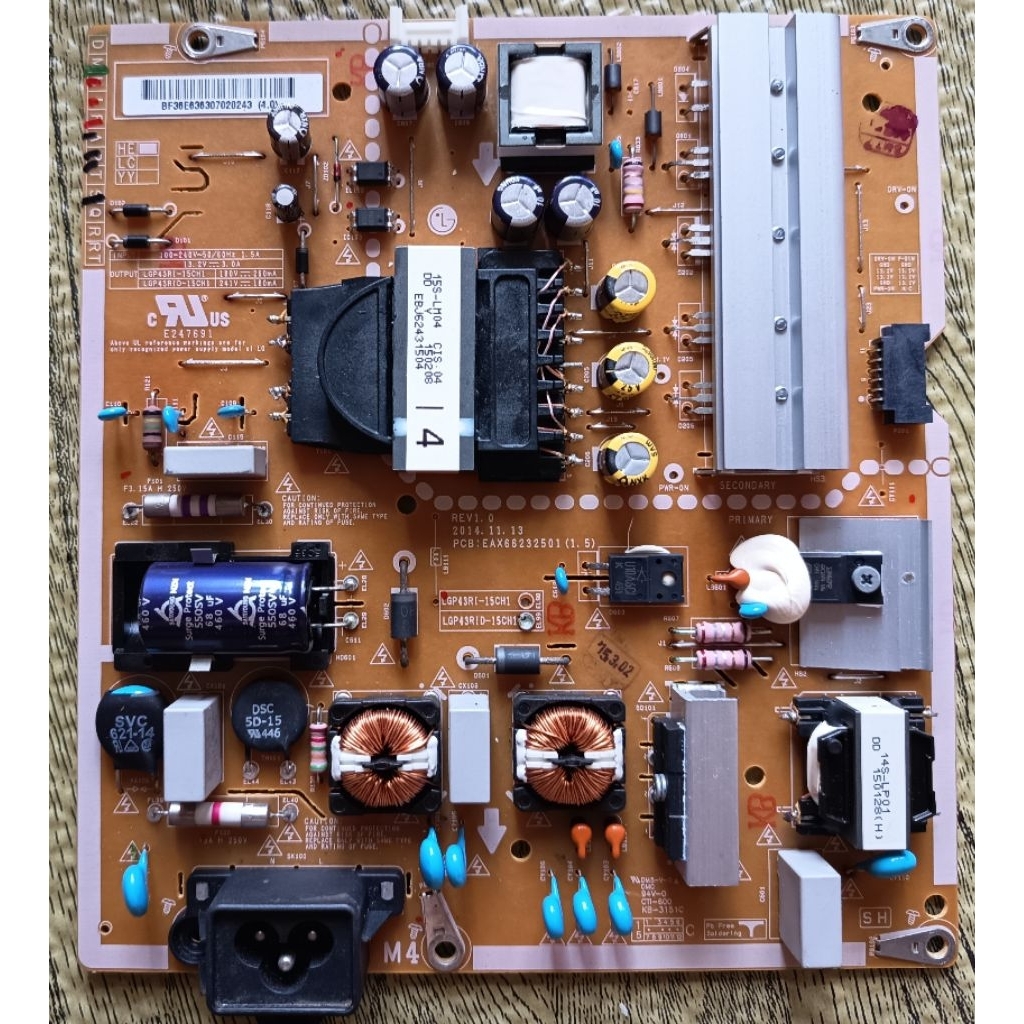 บอร์ดพาวเวอร์ซัพพลาย ทีวี LG รุ่น 43LF630T