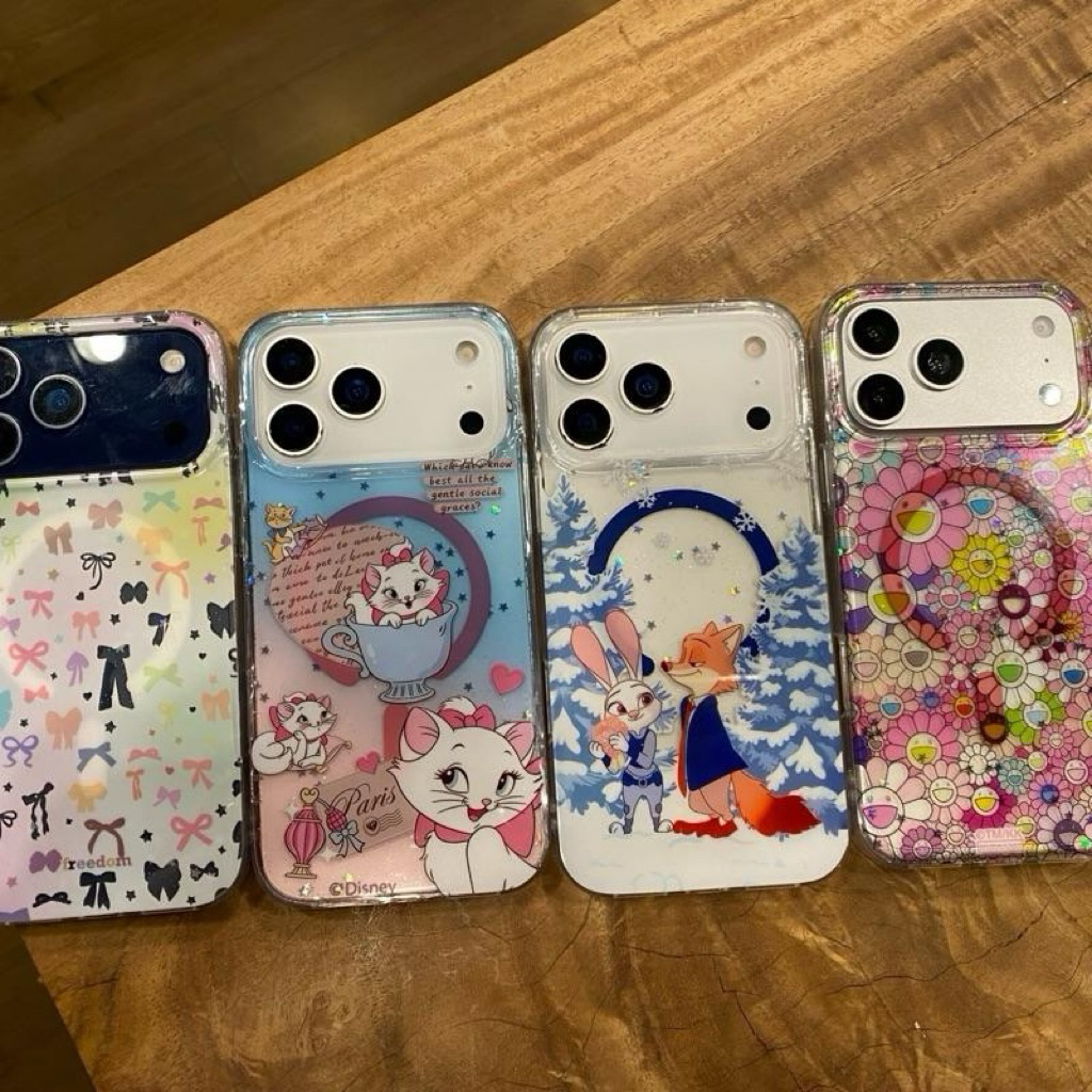 เคสอะครีลิคสกรีนลาย ขอบนิ่มหลังแข็ง มีที่ชาร์จไร้สาย มาใหม่สวยๆครับ