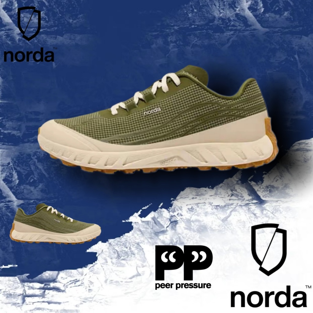 NORDA 002 Dyneema Gray-Green รองเท้าผ้าใบ（ของแท้ 100 %）