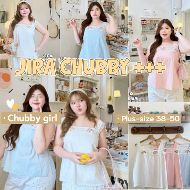 (ส่วนลดโปรเปิดร้าน+ส่งฟรีโค้ดคุ้ม✅) เสื้อสายเดี่ยวสาวอวบอ้วน งานผ้า cotton แท้ 100% ตัวเสื้อดีเทลผ่า(38-50)