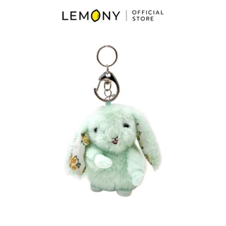 LEMONY พวงกุญแจตุ๊กตากระต่ายขนฟู (สวมกับชุดตุ๊กตาได้)