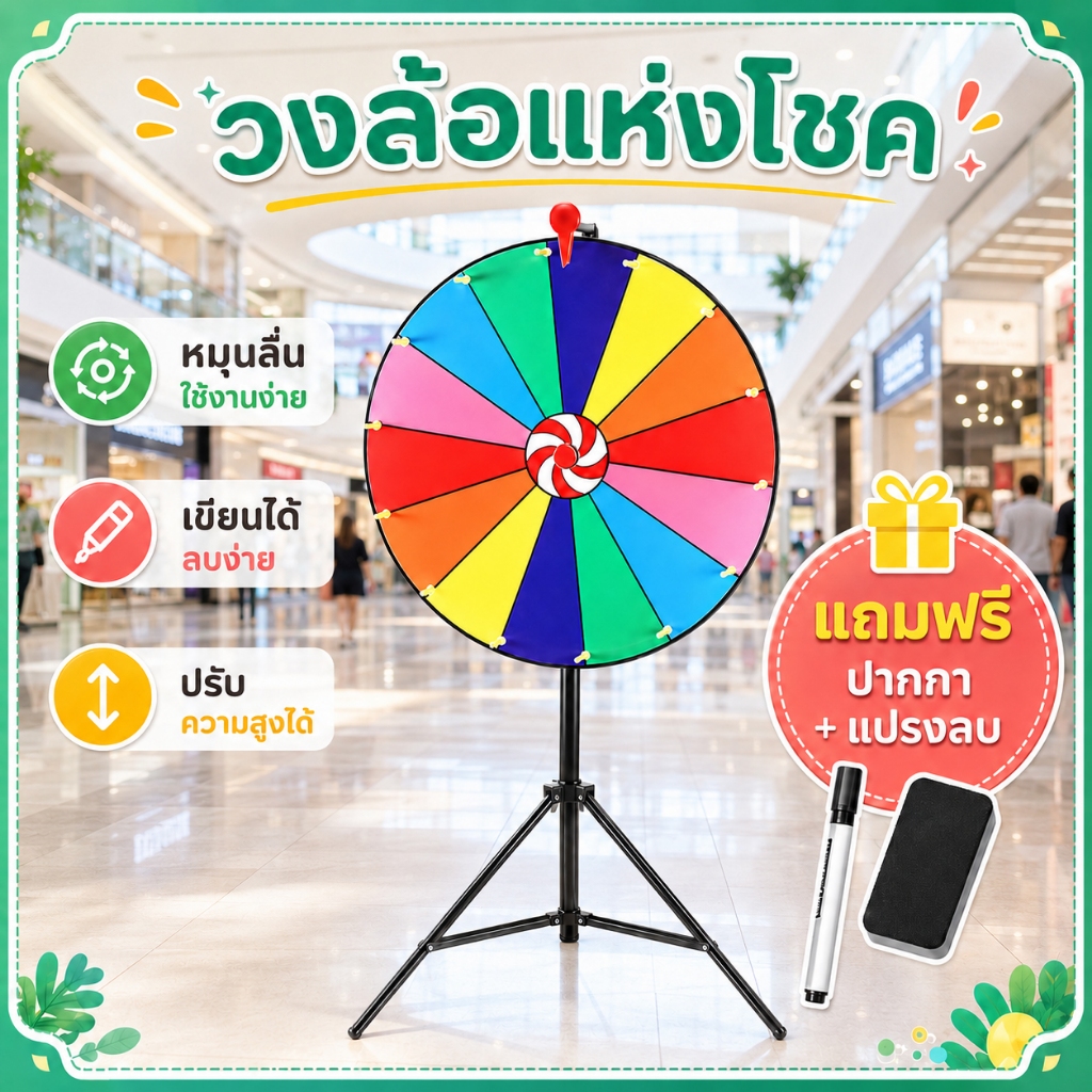 30/60/80cm วงล้อหมุนได้ เกมส์วงล้อหมุนฉลาก เกมส์วงล้อตั้งพื้น สื่อวงล้อ สื่อการสอนทำมือ