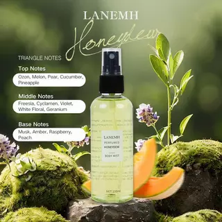 LANEMH น้ำหอมตัวสเปรย์ 100ml กลิ่นหวานลูกอม กลิ่นเมล่อนสดชื่น กลิ่นหอมยาวนาน สเปรย์น้ำหอมไม่มีแอลกอฮอล์ เหมาะทุกเพศ พกพา