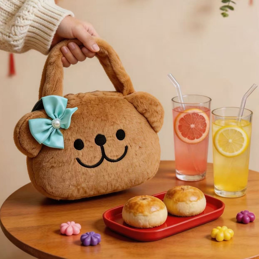 กระเป๋าถือ กระเป๋าสะพายข้าง กระเป๋าขนนุ่มนิ่ม plush bag น้องน่ารักมากๆ สไตล์เกาหลี