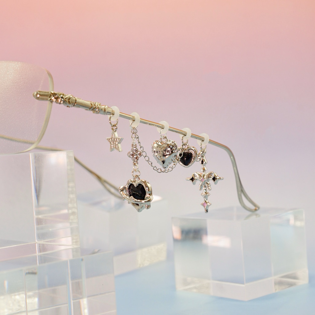 ชาร์มใส่แว่นตา glasses charms (พร้อมส่ง)