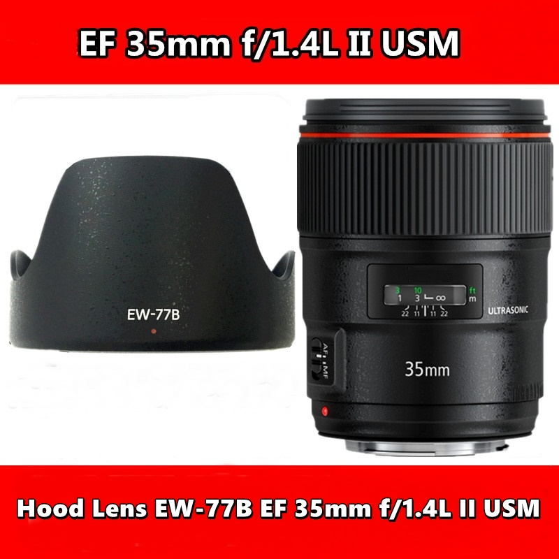 ⚡ส่งในไทย ⚡ฮูดเลนส์ รุ่น EW-77B สำหรับเลนส์ 35 f 1.4L II USM