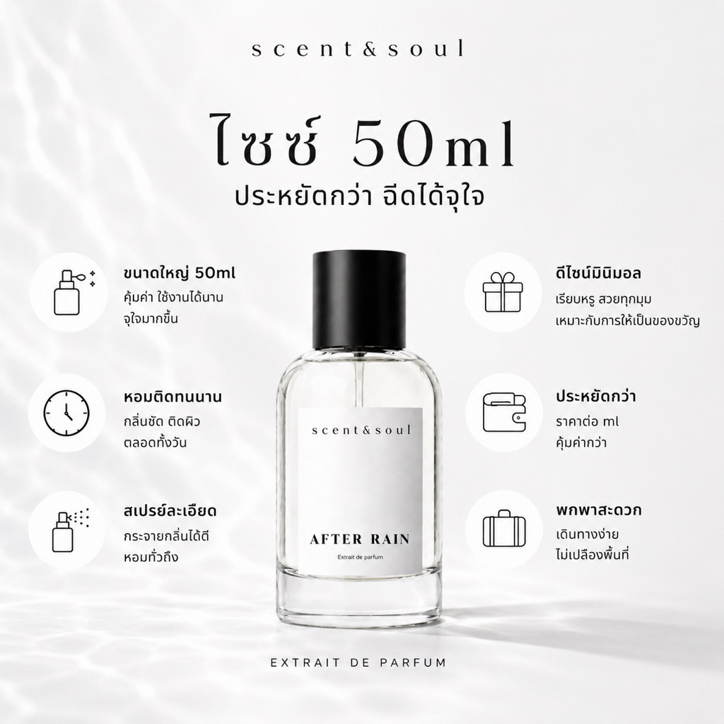 50ml Edition ไซต์ใหญ่จุใจหอมทนเหมือนเดิม