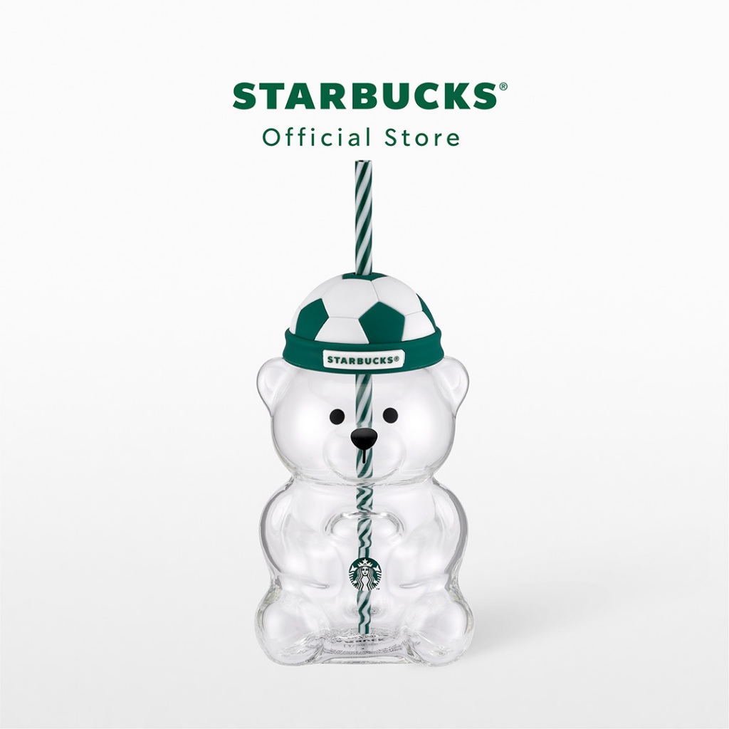 [Shopee VIP] Starbucks Football Bearista Glass Cold Cup 20oz. ทัมเบลอร์แก้วสตาร์บัคส์ ขนาด 20ออนซ์ A11189346