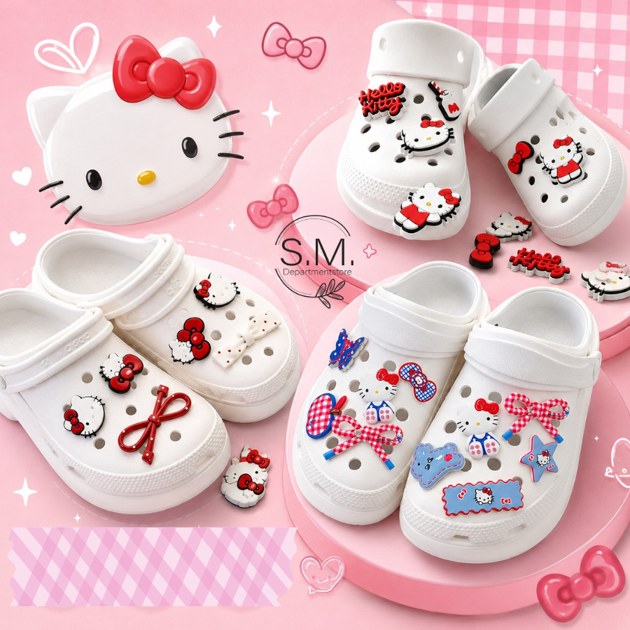 เซ็ทอะไหล่ติดรองเท้า ตัวการ์ตูนติดรองเท้า จิบิ  Diy รองเท้าผู้หญิง อุปกรณ์เสริม