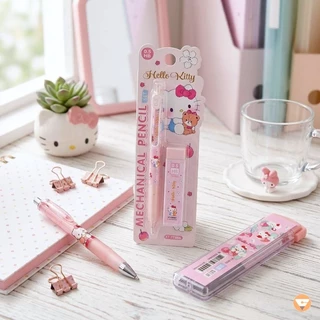 ดินสอกด 0.5 มม.ลาย Kitty คิตตี้ ลิขสิทธิ์แท้ Sanrio รุ่น KT-02960 02160 และ LT886 ไส้ดินสอ โน๊ตกาว