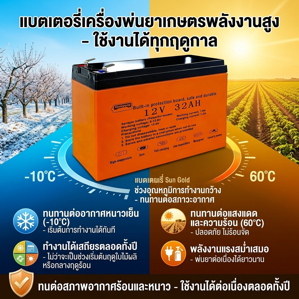 แบตเตอรี่เครื่องพ่นสารเคมี แบตเตอรี่ลิเธียมเครื่องพ่น 12V รูปที่ 7
