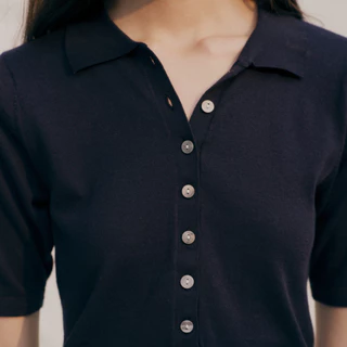 She Knows - Ada Knit Polo เสื้อโปโล ผ้านิต คอตต้อนออร์แกนิค