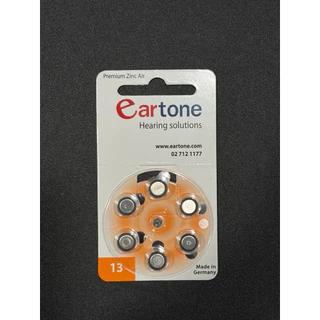 [แท้ 100%] ถ่านเครื่องช่วยฟัง Eartone เบอร์ 13 แบตเตอรี่เครื่องช่วยฟัง Zinc Air