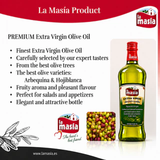 LAMASIA Extra Virgin Olive Oil 500-1000ML สกัดเย็นผ่านอ.ย.ไทย รสนุ่มนวล หอมอร่อยทานง่าย EXP.2028