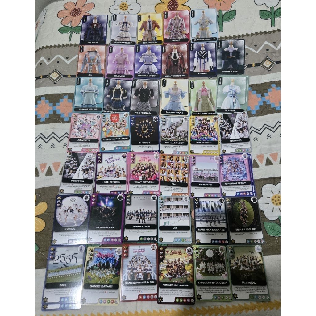 BNK48- CGM48 Stage battle Song Cards และ Center Cards 38 เพลงหลัก