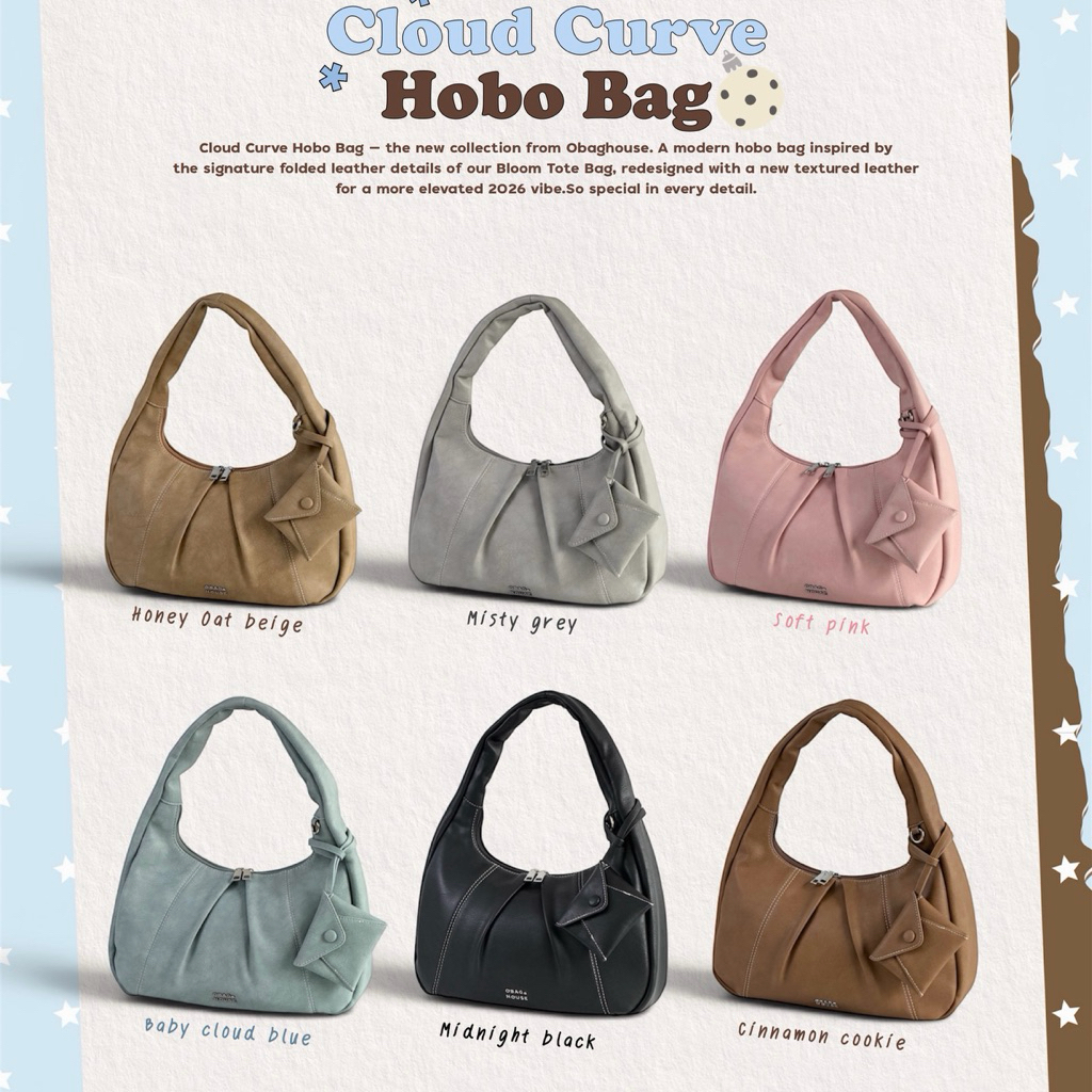 *Special collection* Cloud Curve Hobo Bag (13) (อย่าลืมอ่านรายละเอียดของสินค้าก่อนสั่งซื้อ)