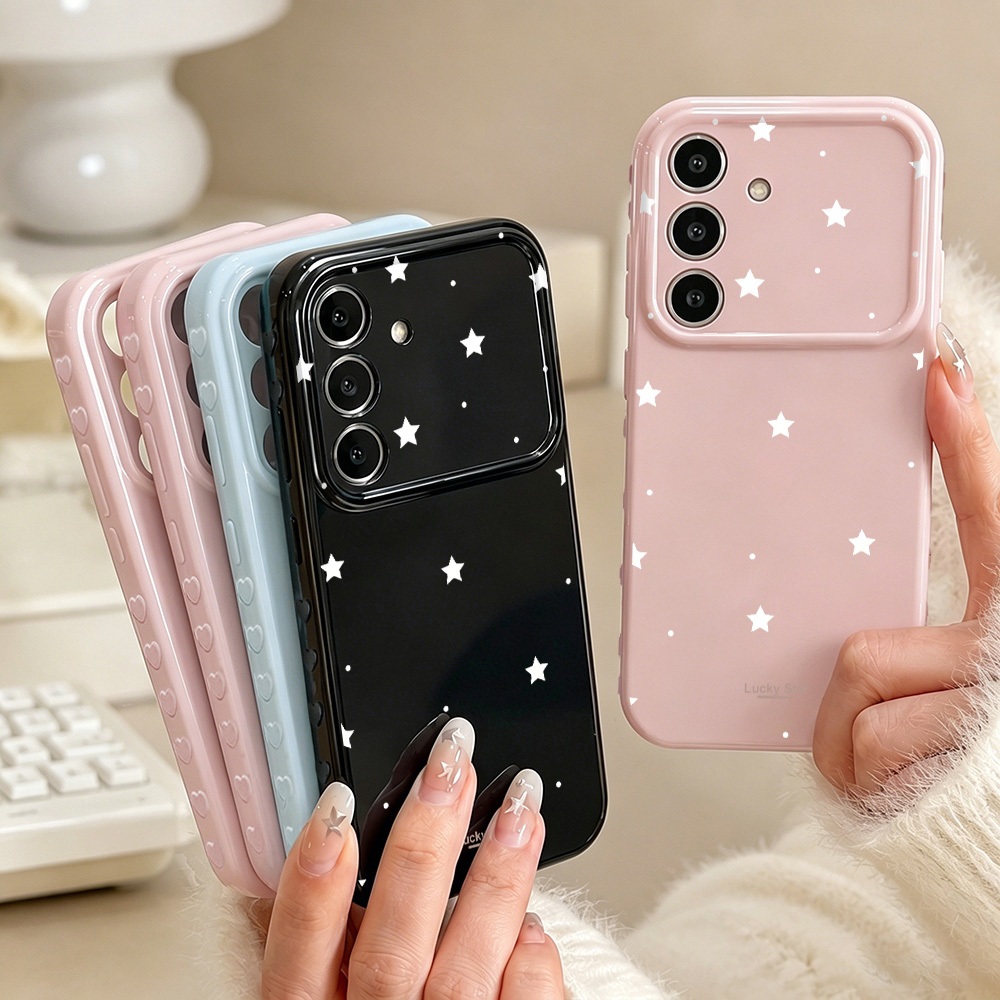 เคสทรศัพท์ For Samsung A37 A56 A36 A26 A55 A16 A07 A06 A17 5G A54 A35 A12 A13 A14 A15 A05 A05S เคส เคสโทรศัพท์ลายหัวใจ