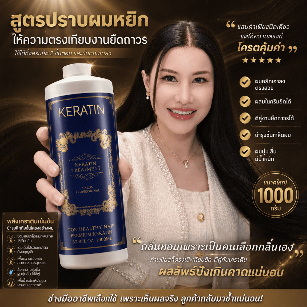 (A13)เคราตินน้ำเงิน OCLAY KING KERATIN สูตรปราบผมหยิด(แสบตานิดหน่อย)
