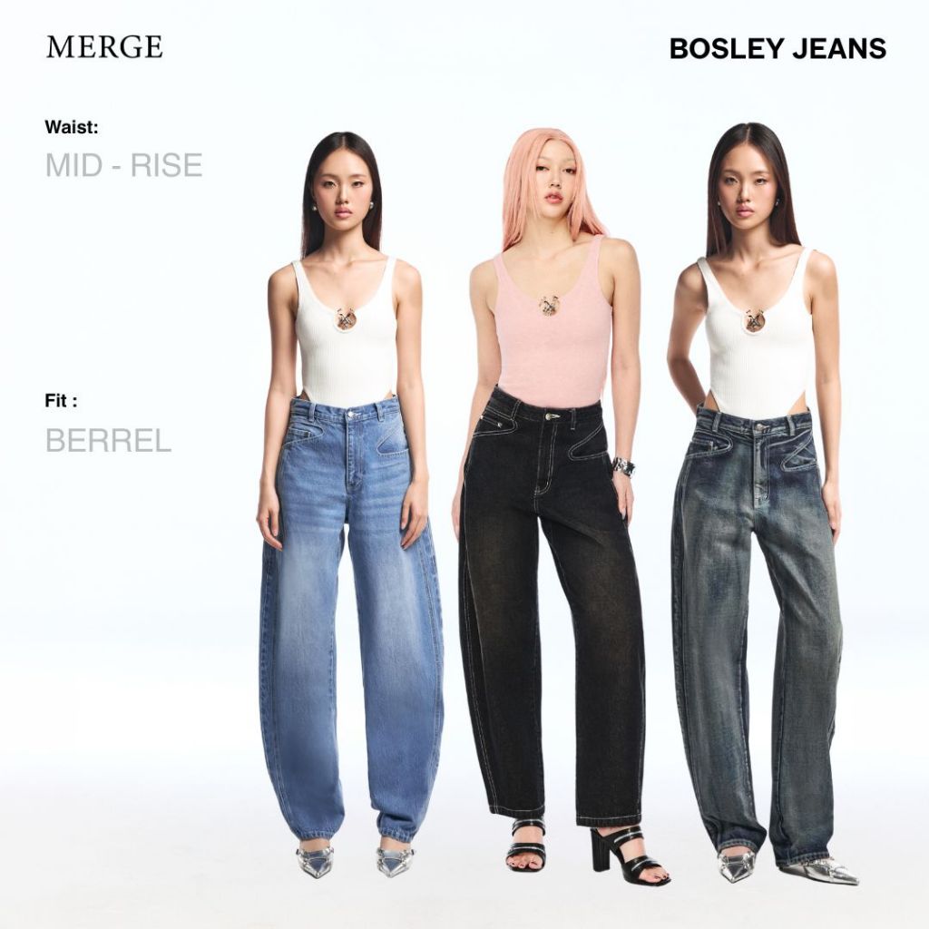 Merge Official - Bosley Jeans (พร้อมส่ง)(สีใหม่เปิดขาย 25 May 12.00)
