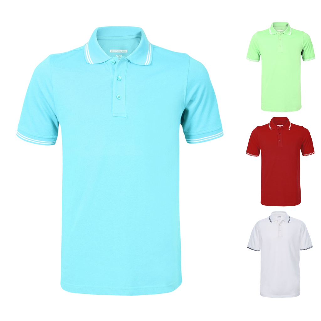 ZENTURY MAX เสื้อโปโลผู้ชาย แขนสั้น ผ้าคอตตอนผสมแอคทีฟเฟรช รุ่น MKP-1001